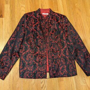LAST CHANCE - GUC vintage gothic lace pattern jacket, L